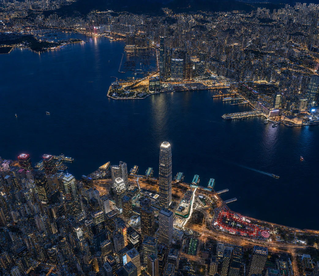 Central and Victoria Harbour realistic AI scene