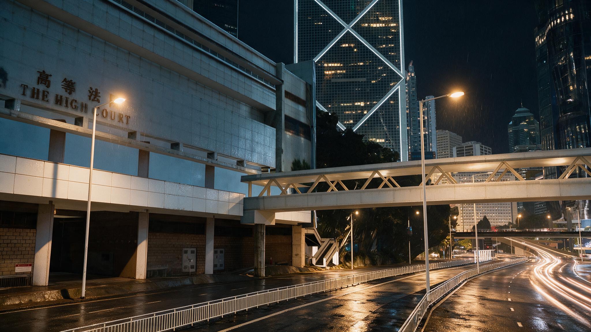 金鐘雨夜街景